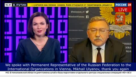 Mikhail Ulyanov interviewed on Rossiya 24 - IAEA resolution, Zaporizhzhia NPP