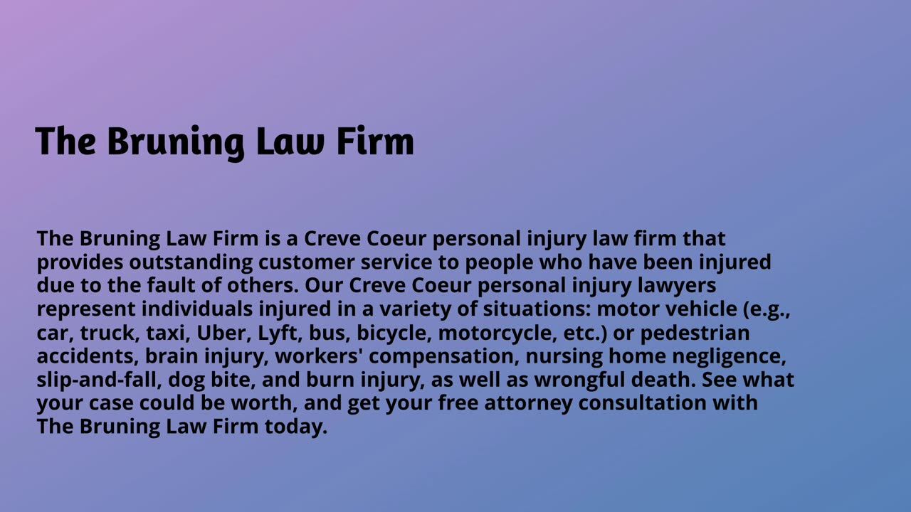 Creve Coeur Personal Injury Attorney