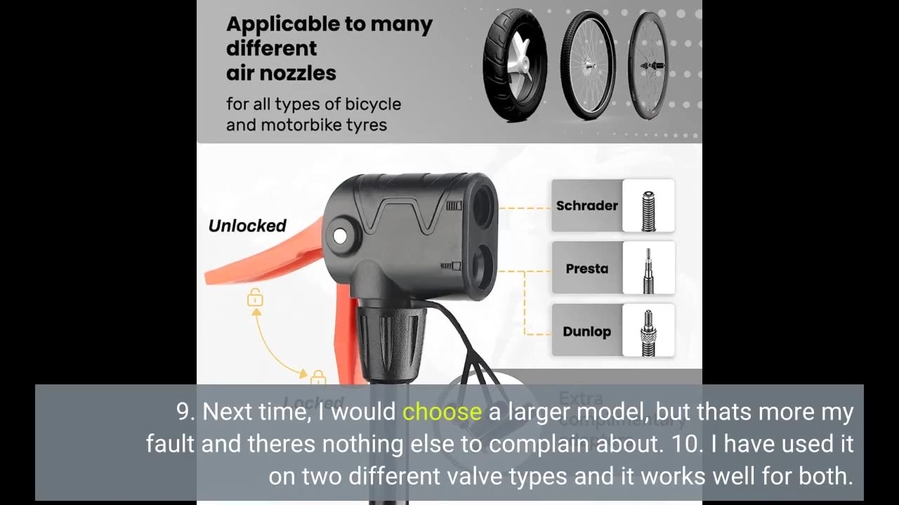 Käuferbewertungen : GOBKO Bike Standpumpe, Standluftpumpe, Fahrradpumpe mit großem Manometer