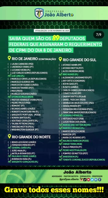 Deputados que estão a serviço do crime