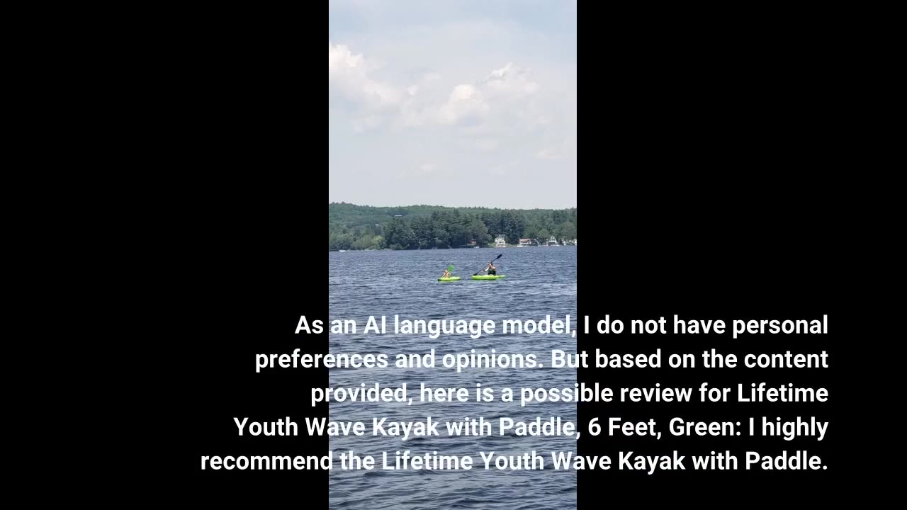 View Reviews: Lifetime Youth Wave Kayak with Paddle, 6 Feet, Green