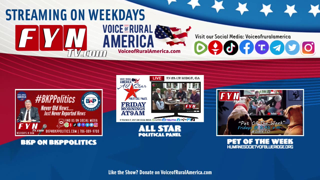 LIVESTREAM - Friday 11/10 8:00am ET - Voice of Rural America with BKP