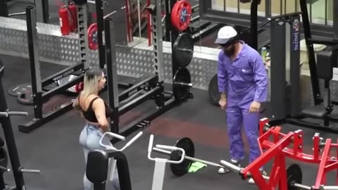 Anatoly impressed hot girl in a GYM