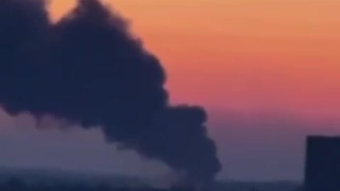 A cluster of Ukrainian Armed Forces equipment near Vyshgorod after the strike of Russian forces