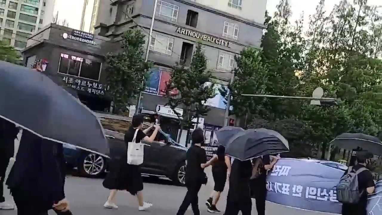 20200723_V3_S01(Q3bTOUD7Z0E)서초역에서 강남역까지 블랙시위 행진중 화이팅하는 모습들