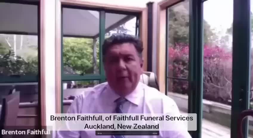 New Zealand NARRATIVE IS DONE Funeral Director Brendan Faithful blows whistle