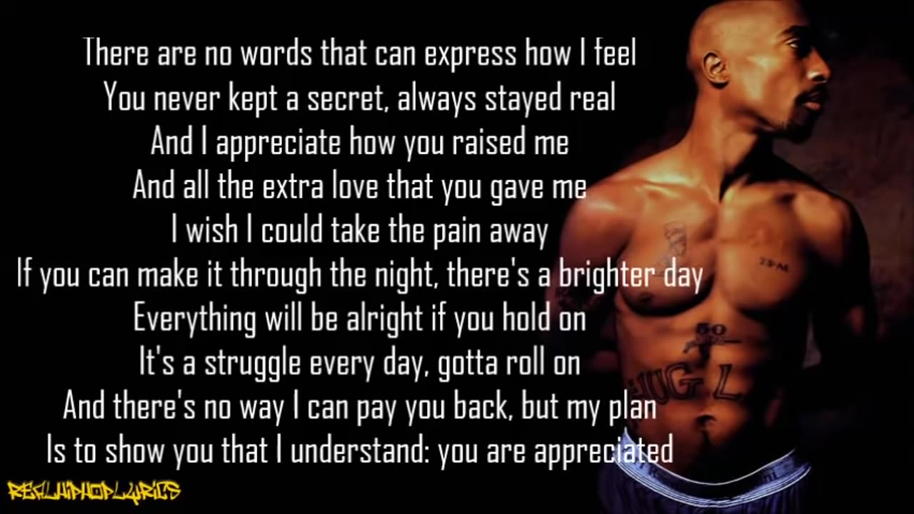 2pac- Dear Mama (Lyrics)