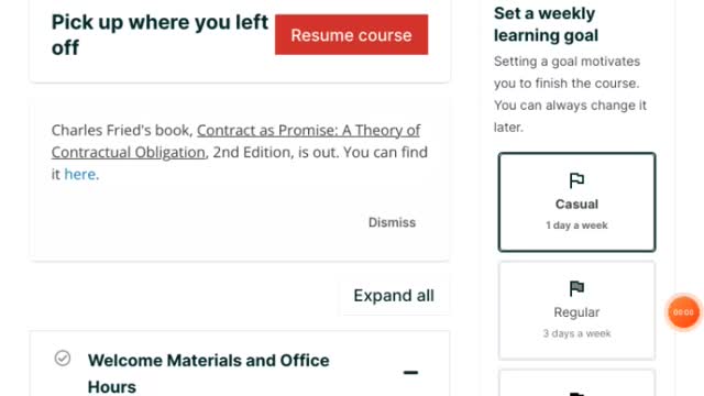 Harvard contract law free online class