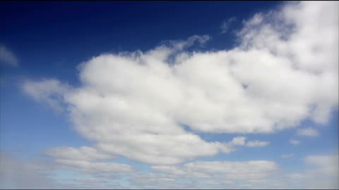 Blue sky and white clouds.