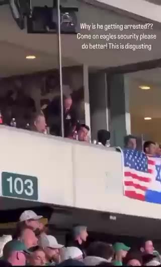 Democratic politic George Norcross was swiftly kicked from the stadium for raising the Israel flag