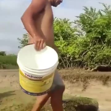 Washing the motorcycle at river gone wrong