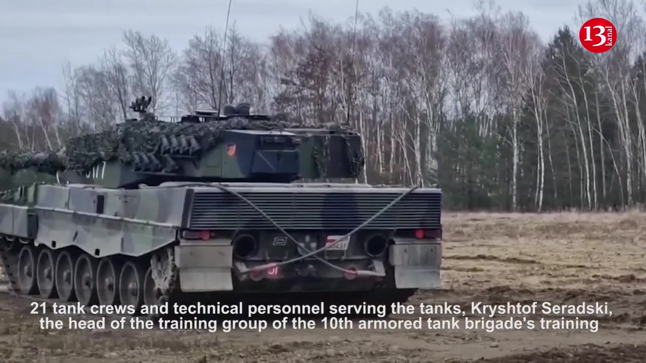 Some 105 Ukrainian servicemen receiving training with Leopard 2А4 tanks in Poland