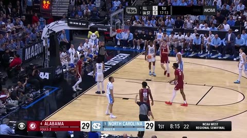 (4) Alabama vs (1) North Carolina | NCAA Tournament - Sweet 16 | CTSN Highlights | March 28, 2024