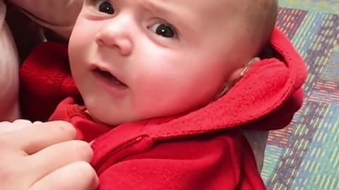 When Baby heard her mother for first time😭. Reaction 🤧
