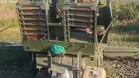 Footage of a Ukrainian 40mm AAA Turret