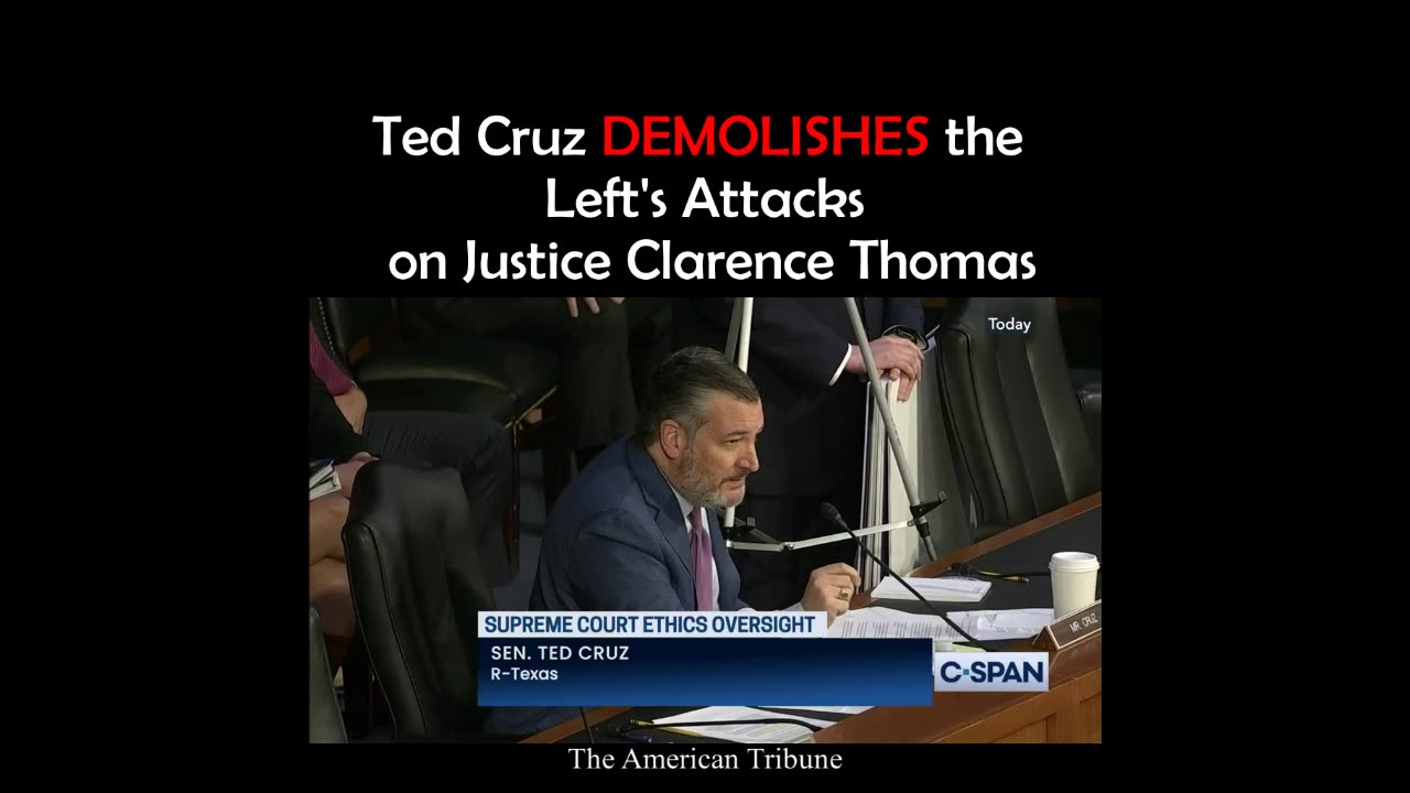 Ted Cruz Responding to the Left's Attack on Justice Clarence Thomas is FIRE!