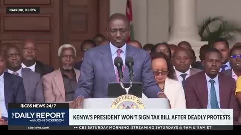 Kenya's president drops support for tax hikes after deadly protests CBS News