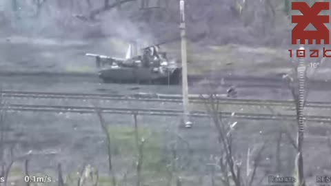 Russians Bail into the Woods After Their Tank is Hit