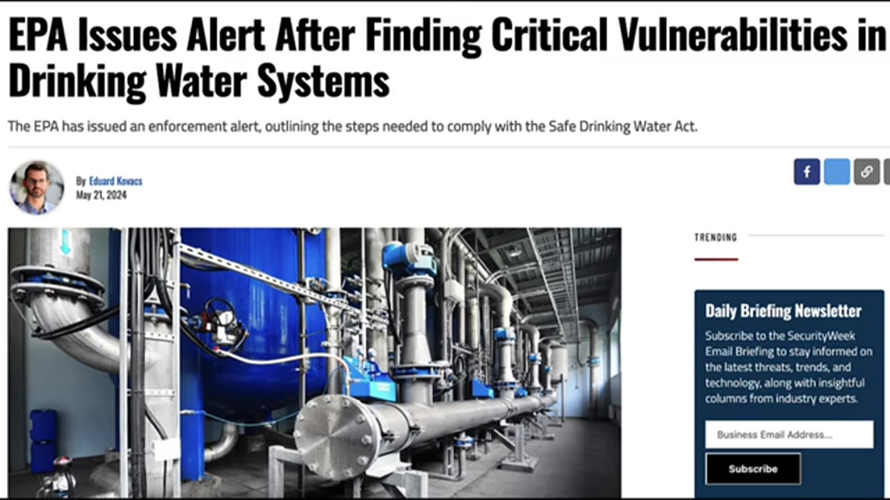 Alert water supply