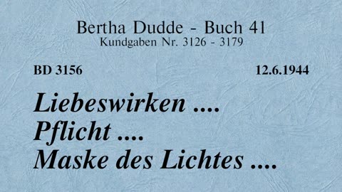 BD 3156 - LIEBESWIRKEN .... PFLICHT .... MASKE DES LICHTES ....