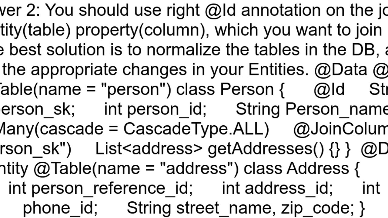 JPA JoinColumn issues while joining on non primary key columns