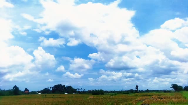 the natural beauty of bali vidio background clouds moving around the natural rice fields