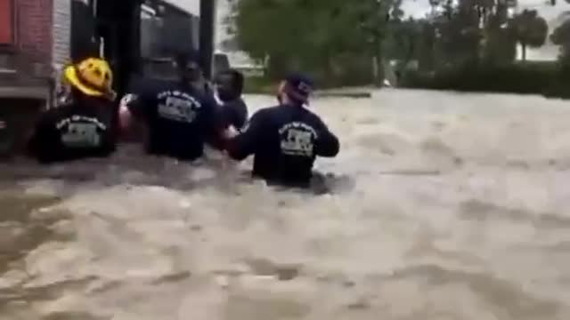 Naples Fire Station During Hurricane Ian.