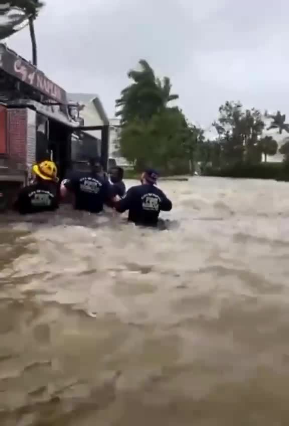 Naples Fire Station During Hurricane Ian.