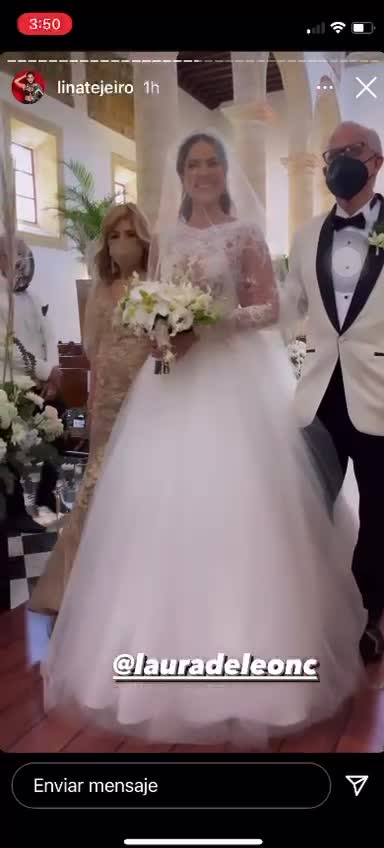 Laura de León y Salomón Bustamante se casaron