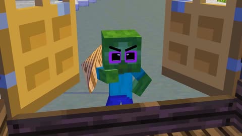 Monster School Animals Cute and Brave Baby Zombie - Sad Story - Minecraft Animation