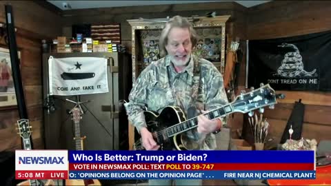 Ted Nugent Lights Up Newsmax Studio With Motor City Madman Rendition Of The National Anthem