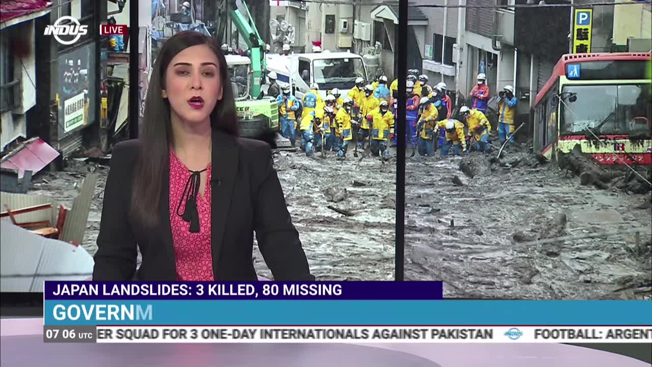 Daily Top News | JAPAN LANDSLIDES: 3 KILLED, 80 MISSING | Indus News