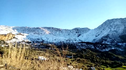 Snow on the mountains