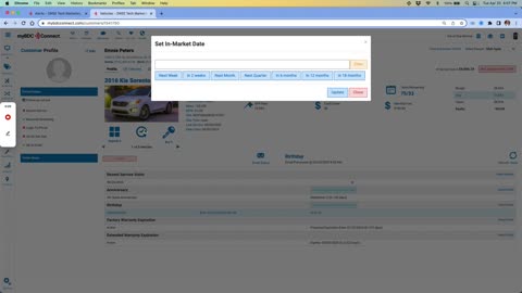 How to Set the In the Market Timing Future Date in myBDCConnect