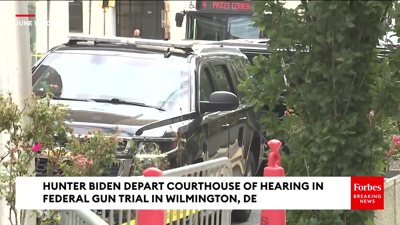 JUST IN: Hunter Biden Departs Courthouse Of Federal Gun Trial In Wilmington, DE