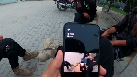 Police friends gossip during duty time in Peshawar Hayatabad