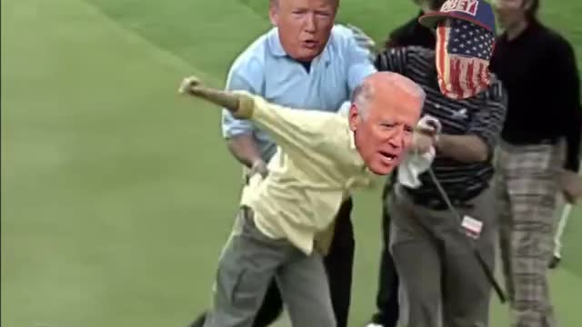 Trump Throws Biden in Water at Golf Course