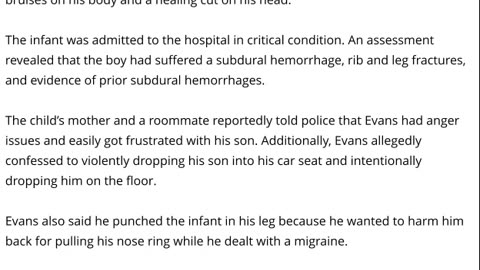 Teen Dad Seriously Injures 2 Month Old Son For Pulling His Nose Ring