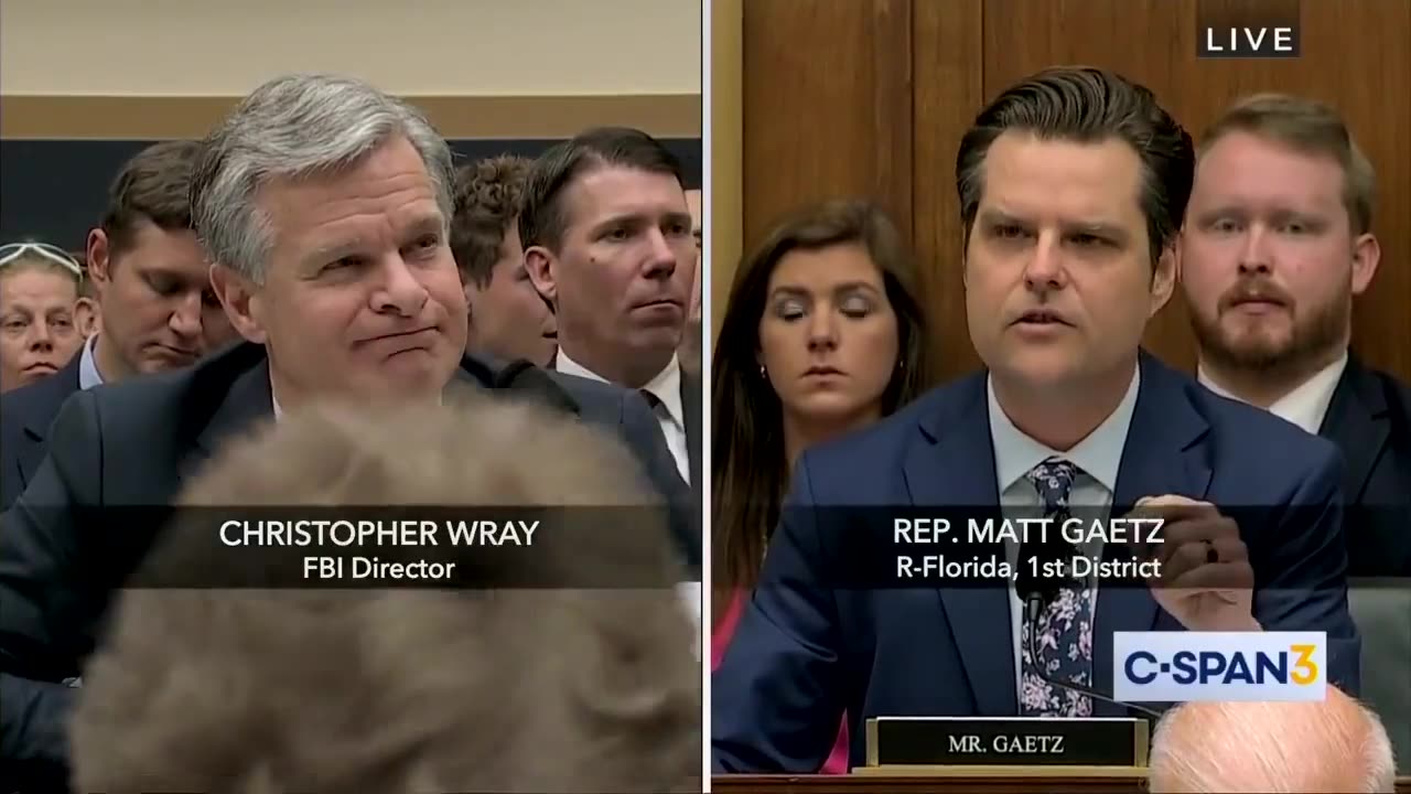 SHOTS FIRED : Matt Gaetz questions Wray on FBI Cover-up