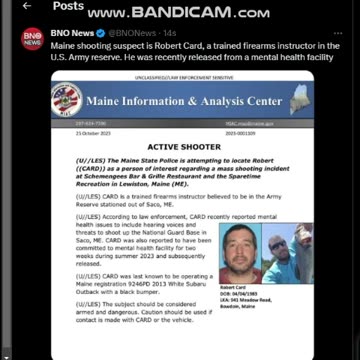 Maine suspect Robert Card trained firearms instructor USArmyreserve released mental health facility
