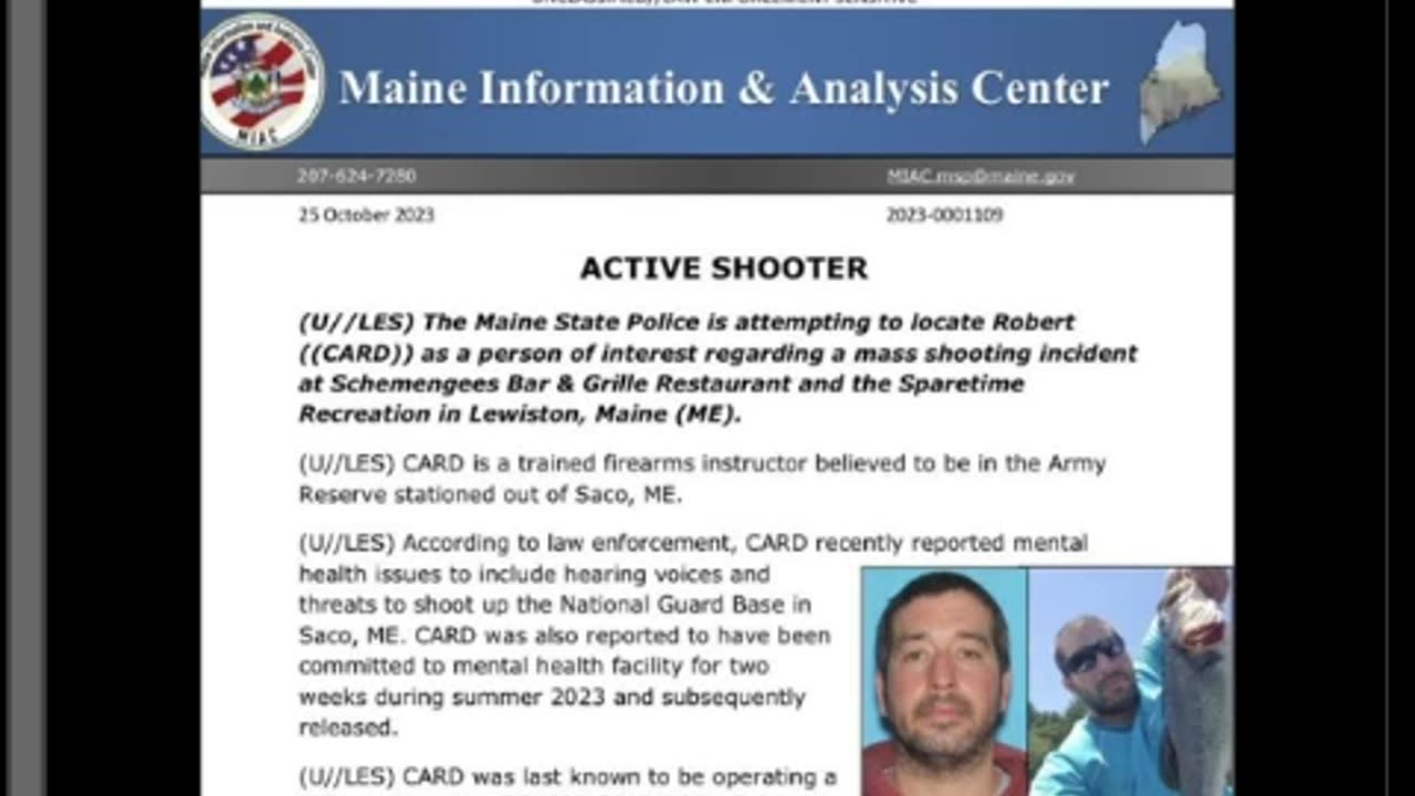 Maine suspect Robert Card trained firearms instructor USArmyreserve released mental health facility