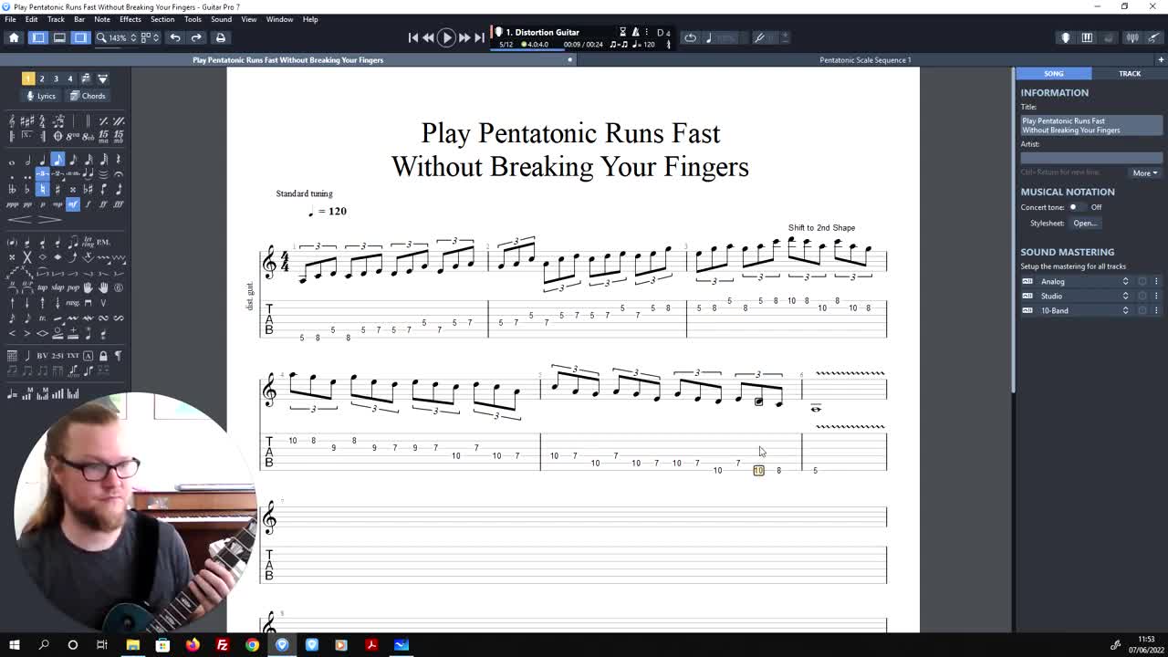 Play Pentatonic Runs Fast Without Breaking Your Fingers - Kitaratunnit Tampere