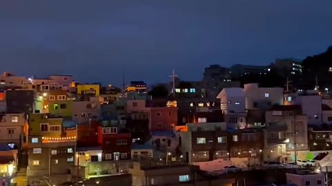 Night View from Ganchuan Cultural Village, Busan Ganchuan Cultural Village