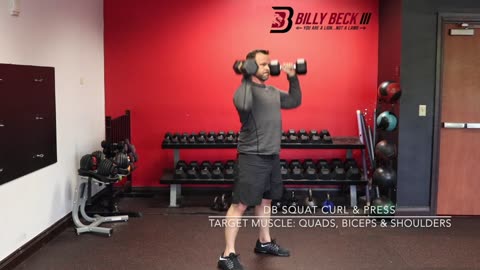 DB Squat Curl & Press