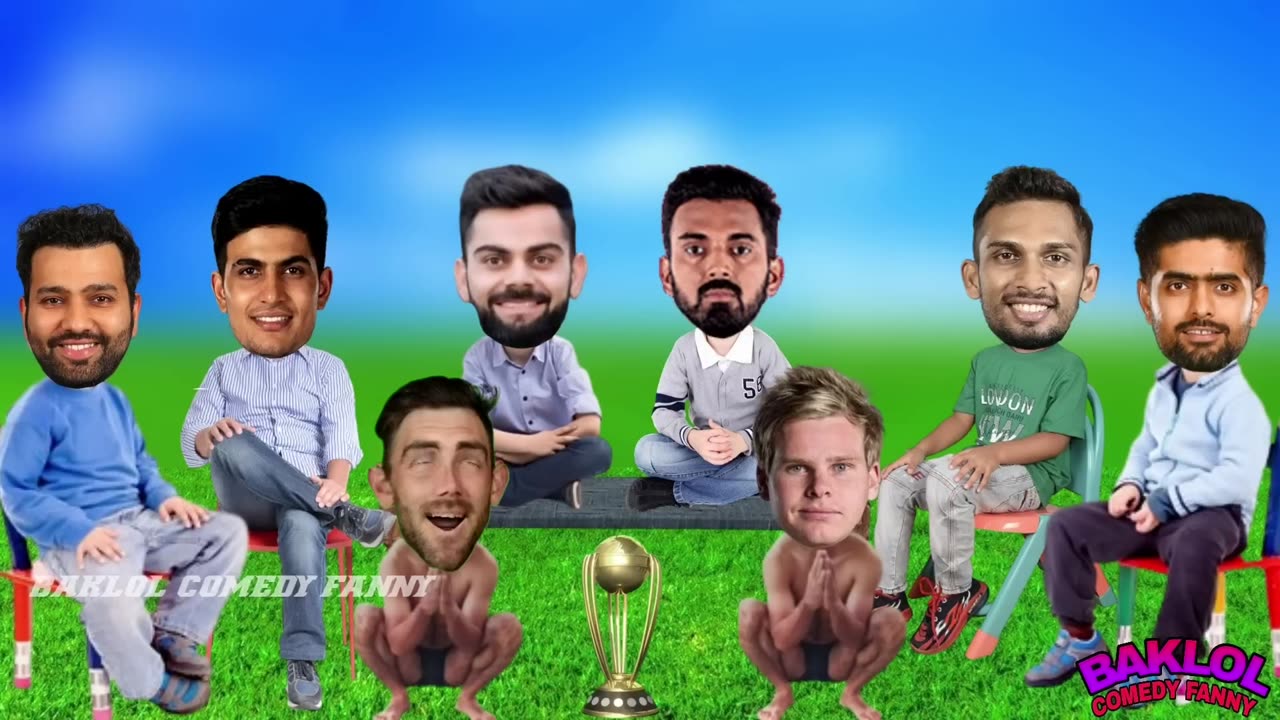 Cricket comedy 😀world cup 2023 subhuman gill Rohit sharma kl rahul virat kohali maxwell