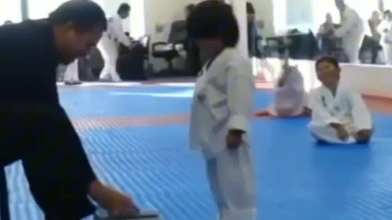 "How to defend diaper" Baby karate master.