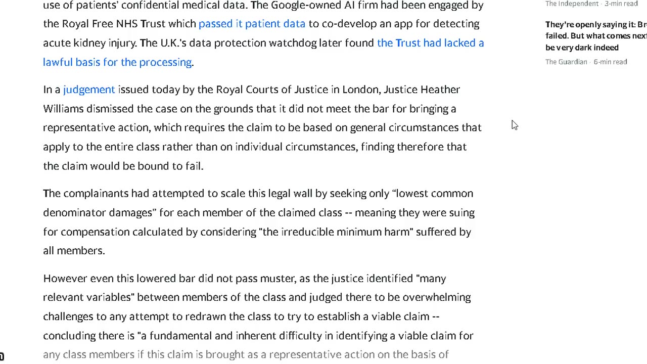 NHS give Google private data of UK citizens