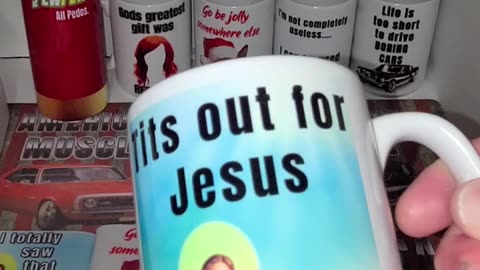 Tits out for Jesus mug