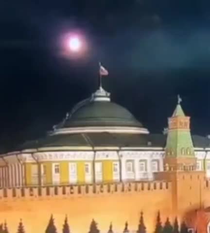 The moment of UAV explosion over the Kremlin.