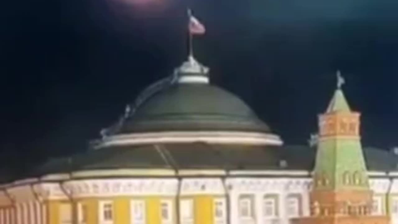 The moment of UAV explosion over the Kremlin.